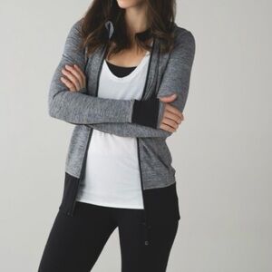 Lululemon Daily Practice Jacket Space Dye Camo Black Dark Slate / Black 6